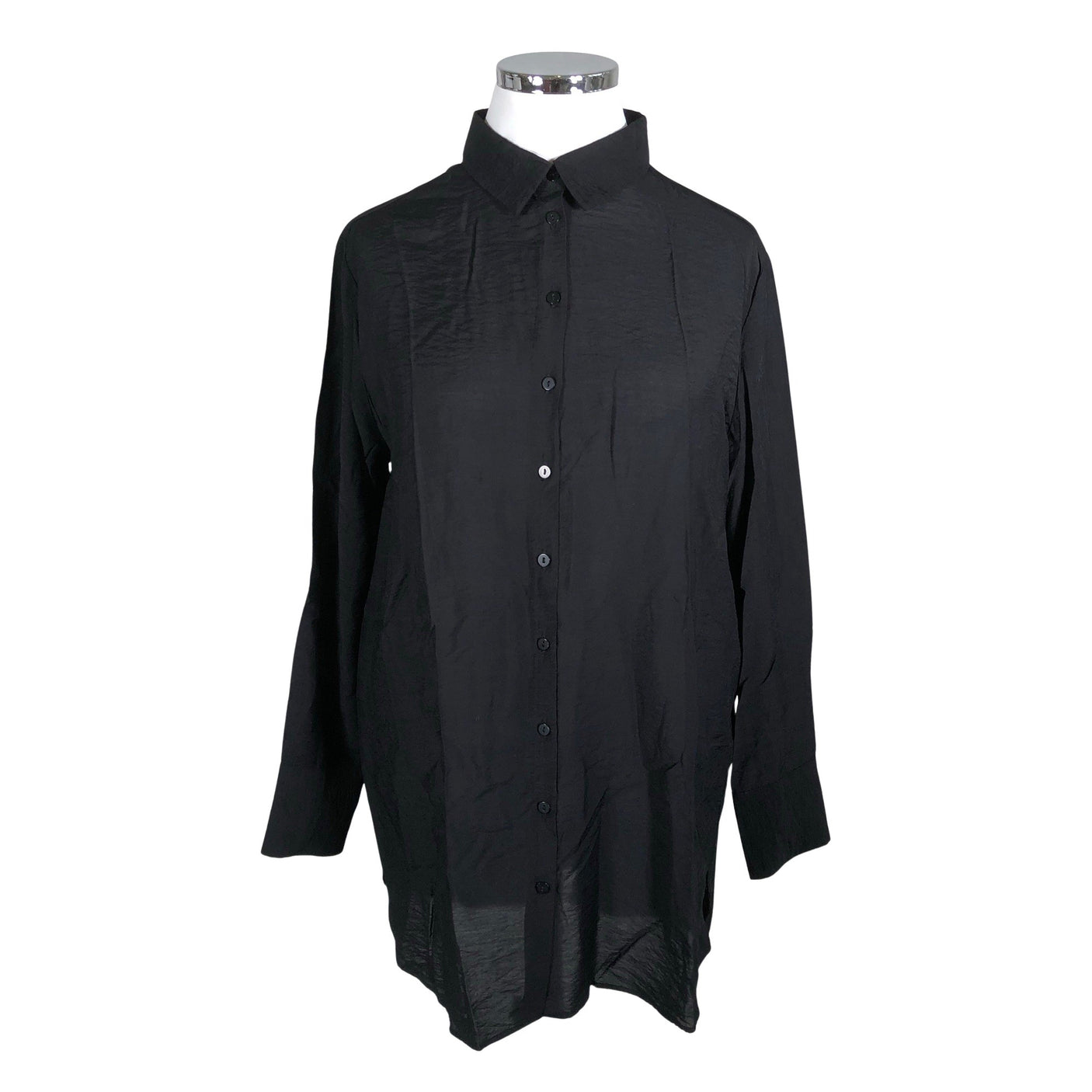 Unisex Lindex - Schiffon tunic, size 44 - Black (1)