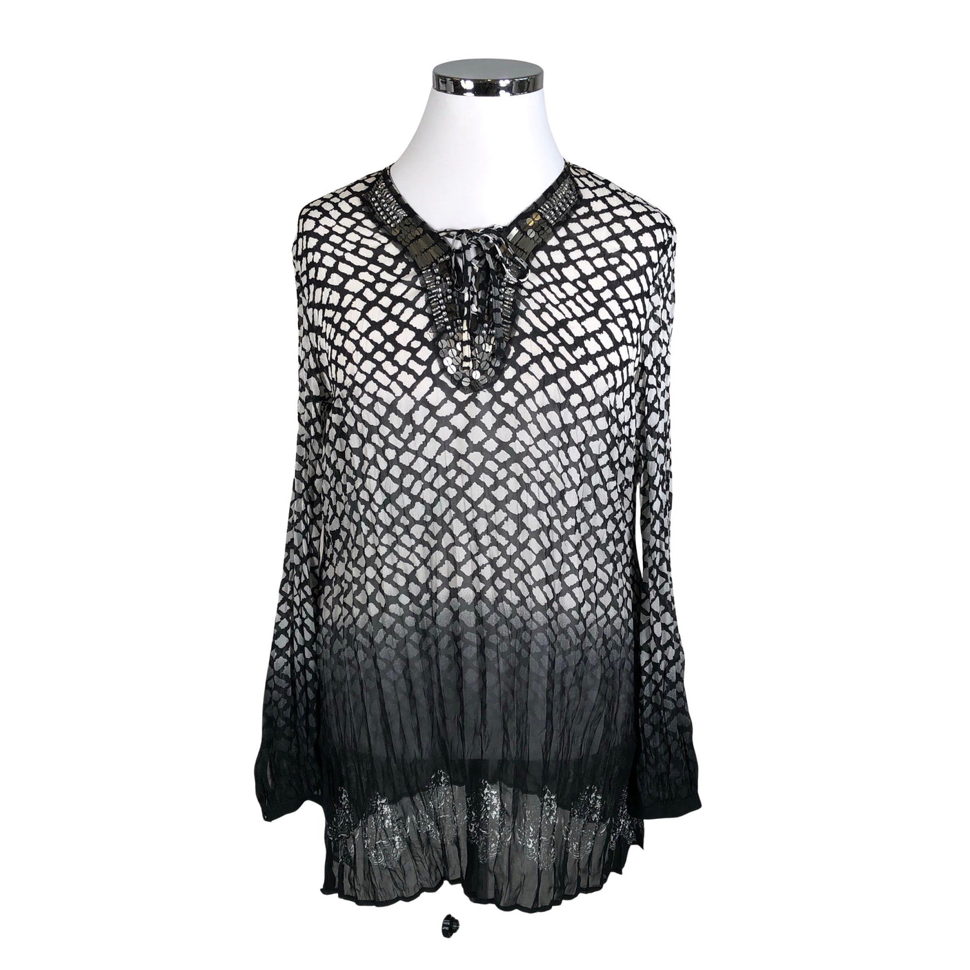 Unisex Taifun - Schiffon tunic, size 42 - Black (1)