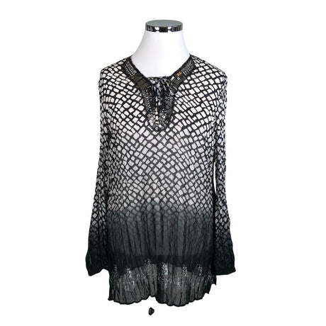Unisex Taifun - Schiffon tunic, size 42 - Black ()