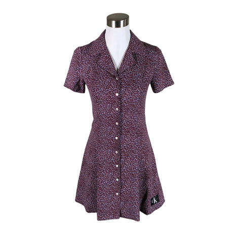 Unisex Calvin Klein Jeans - Schiffon dress, size 34 - Wine red ()