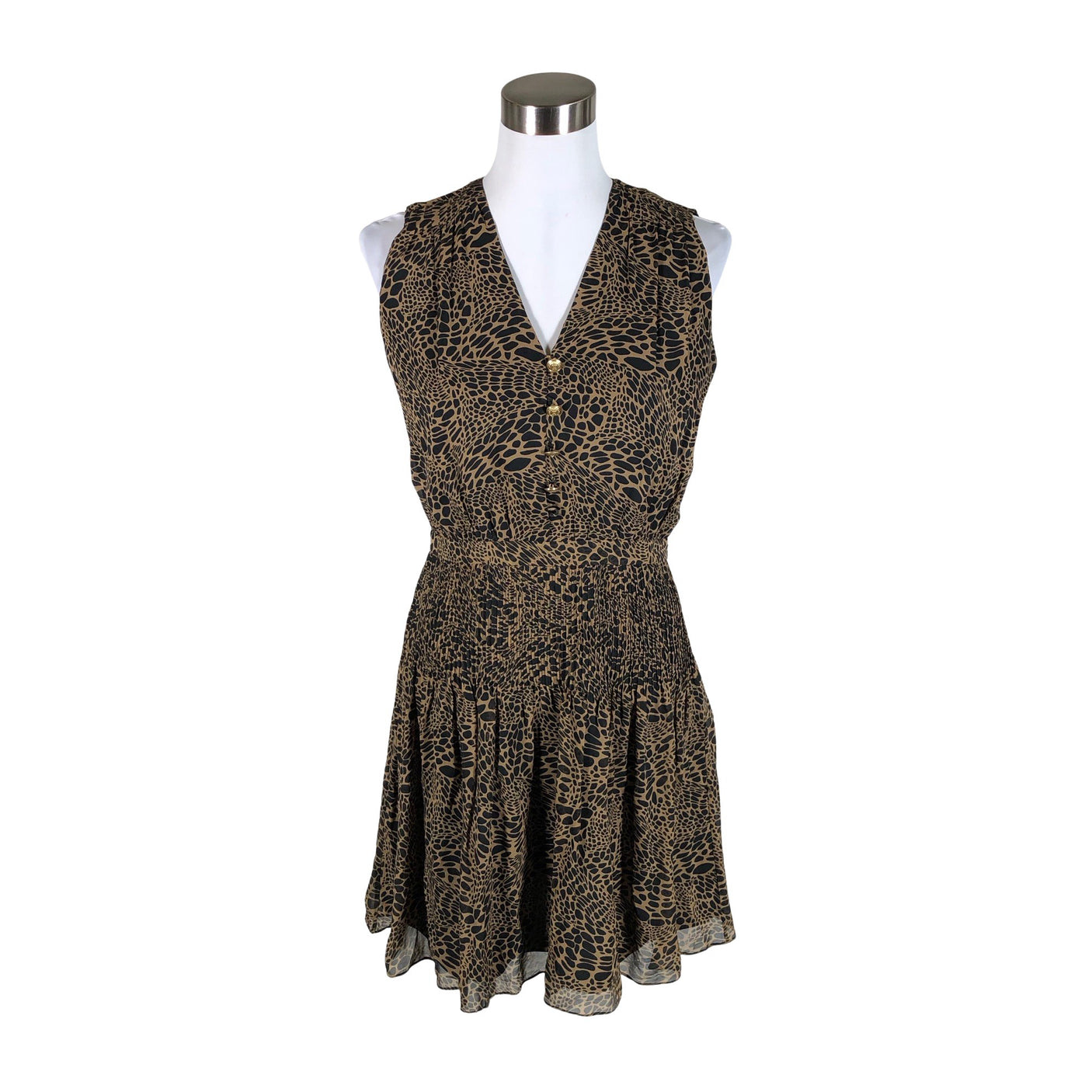 Unisex Diane von Furstenberg - Schiffon dress, size 38 - Brown (1)