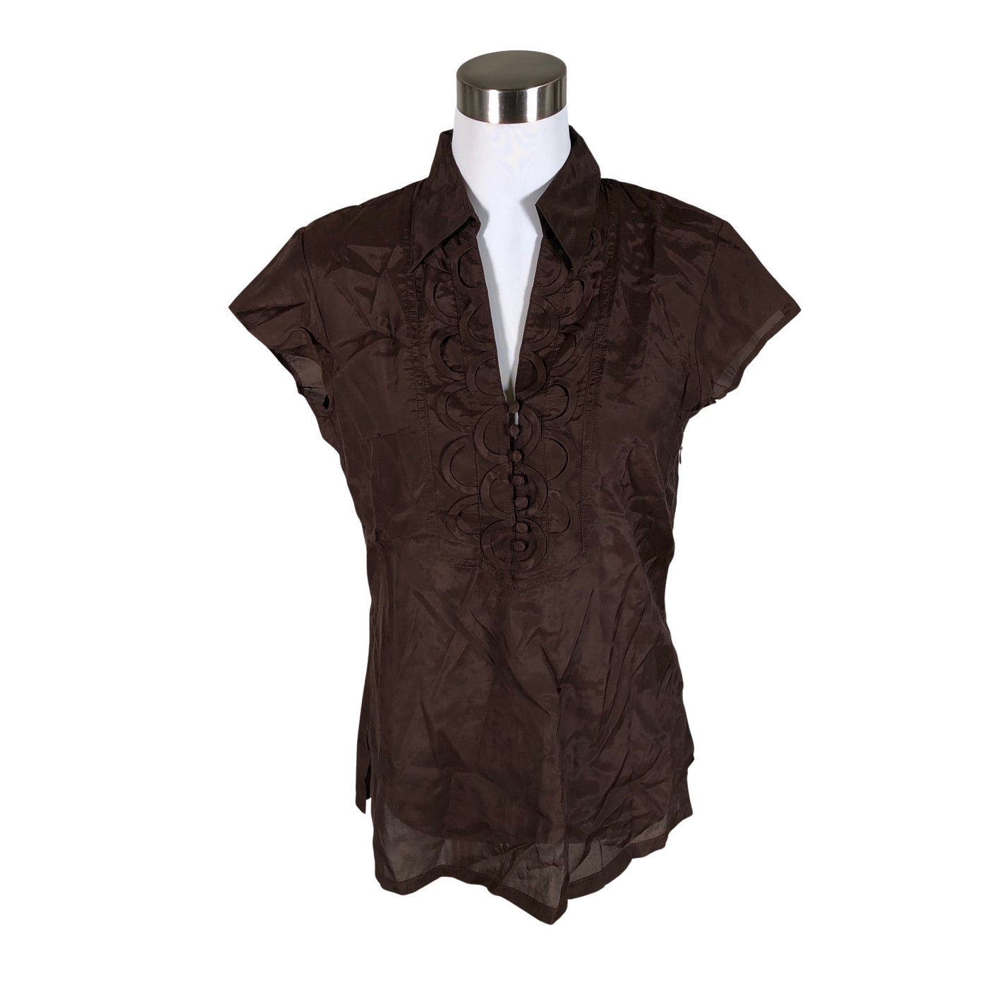 Unisex Gerry Weber - Short-sleeved blouse, size 40 - Brown (1)