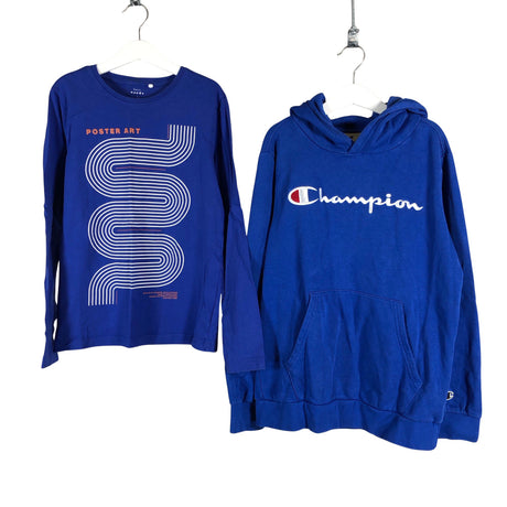 Unisex Champion - Hoodie, size 146 - 152 - Blue ()