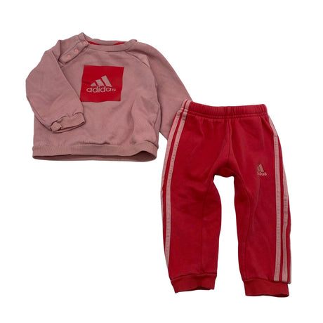 Unisex Adidas - Sweatshirt and pants set, size 74 - 80 - Light pink ()