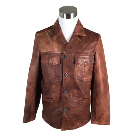 Unisex Marlboro Classics - Leather jacket, size M - Brown ()