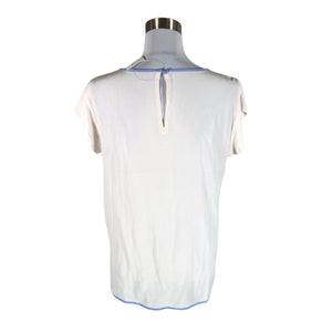 Unisex Marc Cain - Short-sleeved blouse, size 40 - Natural white (2)