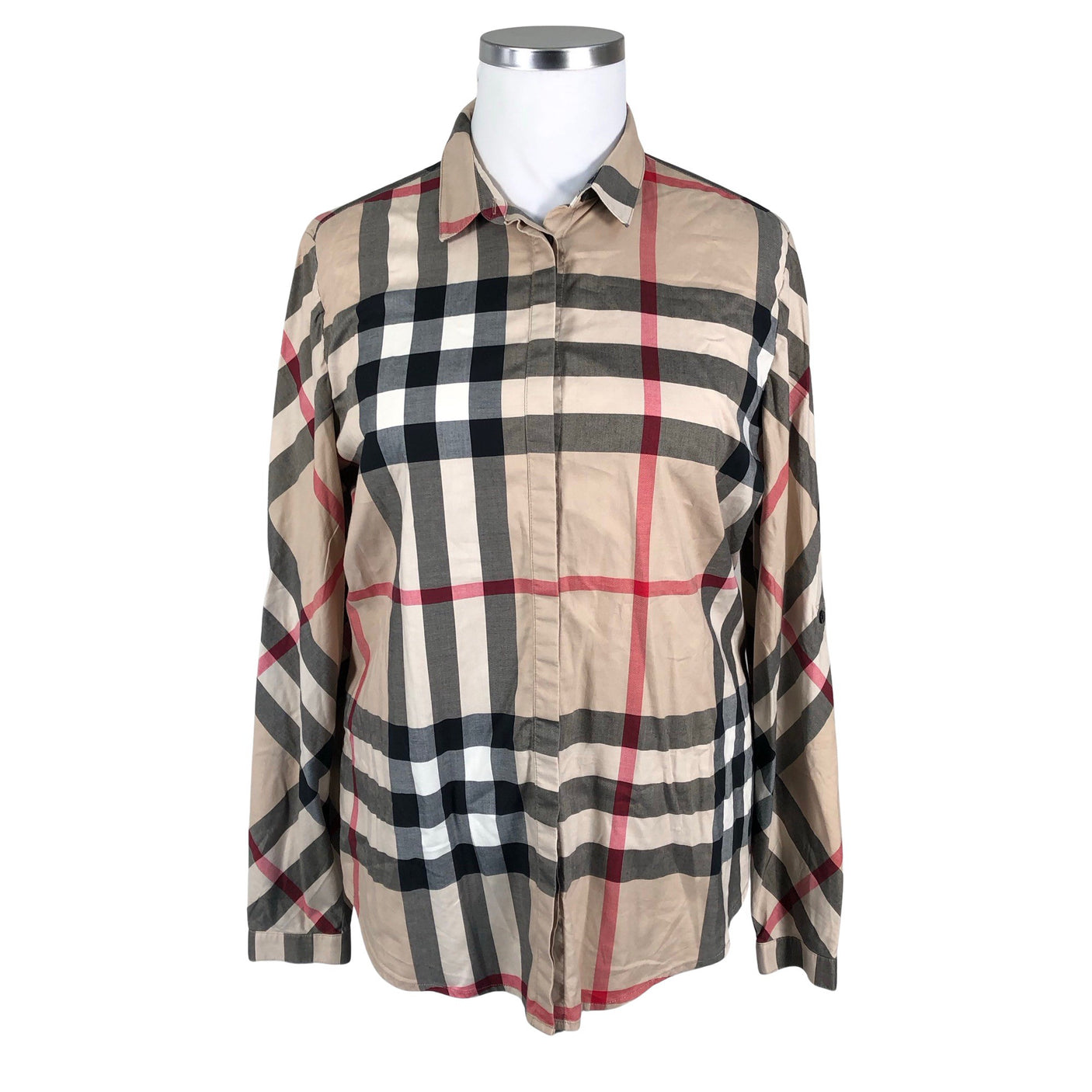 Unisex Burberry Brit - Collared shirt, size 42 - Beige (1)