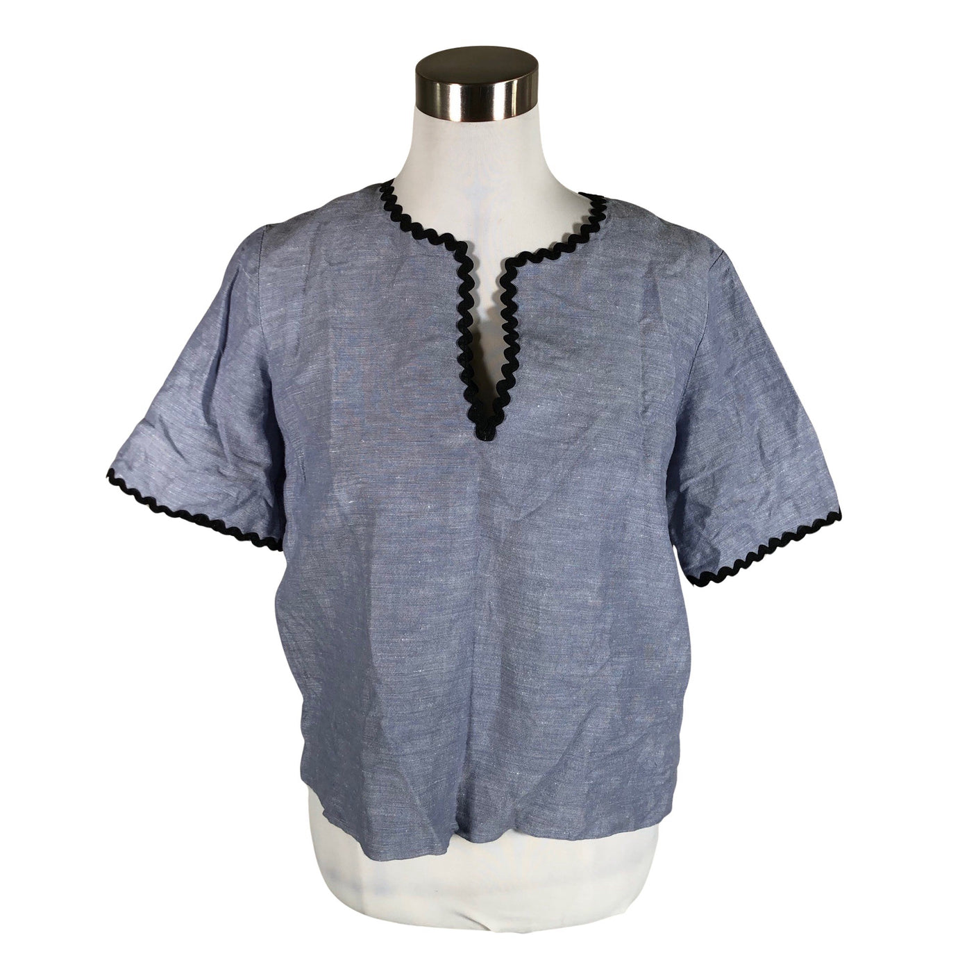 Unisex &Other Stories - Short-sleeved blouse, size 38 - Light blue (1)
