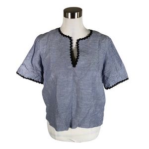 Unisex &Other Stories - Short-sleeved blouse, size 38 - Light blue (1)