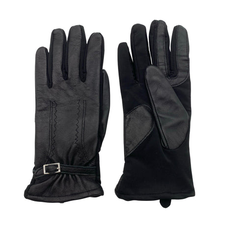 Unisex A+more - Leather gloves, size No size - Black ()