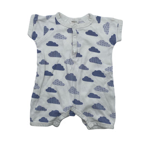 Unisex Newbie - Short overalls, size 62 - 68 - White (1)