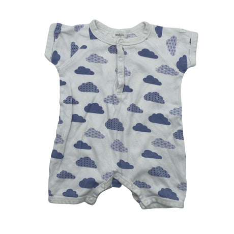 Unisex Newbie - Short overalls, size 62 - 68 - White ()