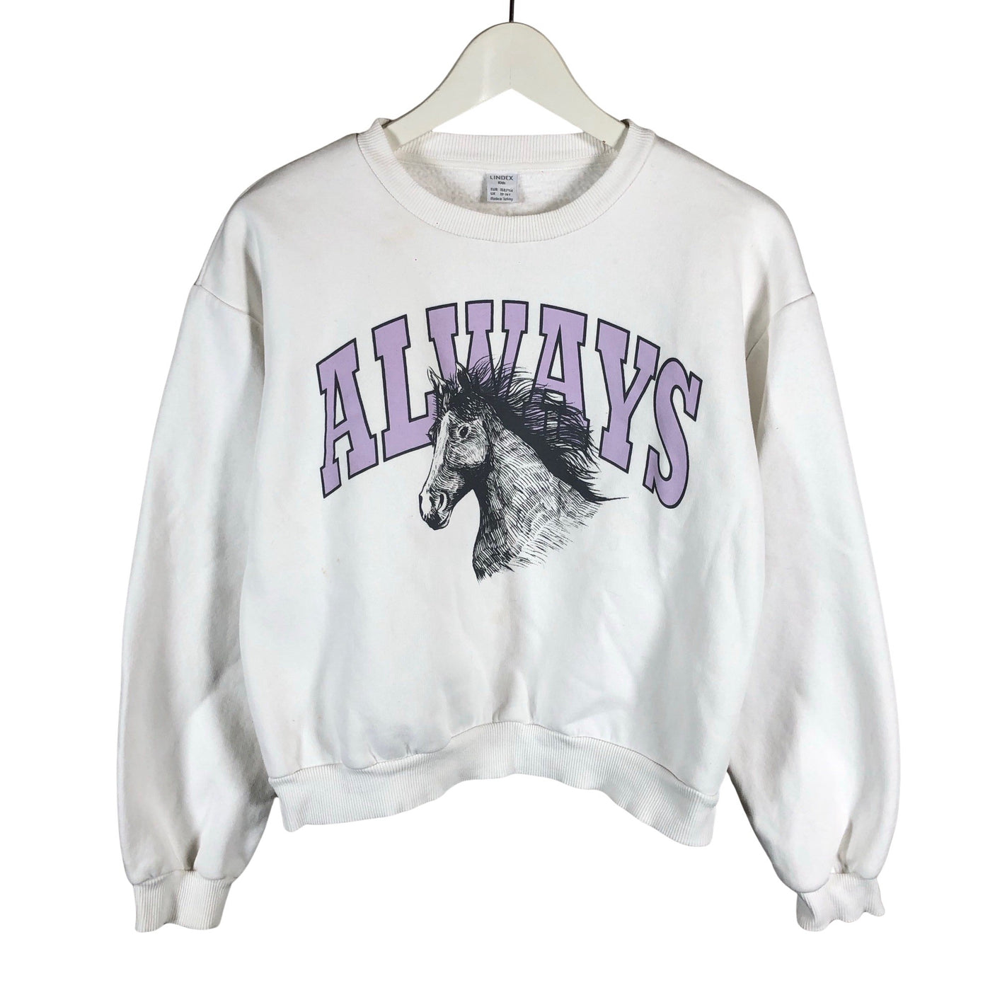 Unisex Lindex - Sweatshirt, size 158 - 164 - White (1)