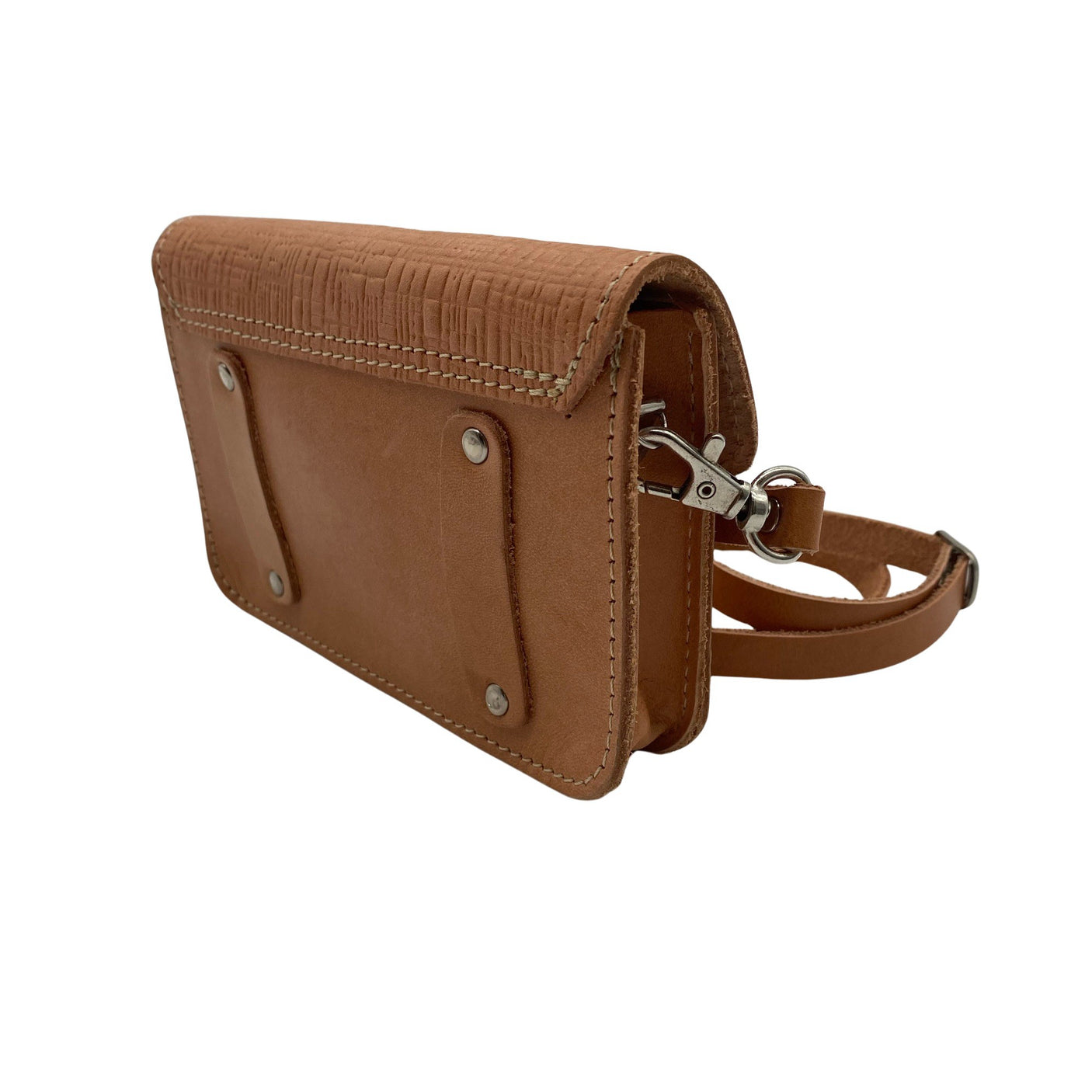 Unisex Handmade - Shoulder bag, size Mini - Brown (2)