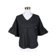 Unisex Nanso - Short-sleeved blouse, size 36 - Black ()