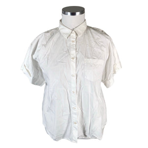 Unisex Morris - Short-sleeved blouse, size 42 - White (1)