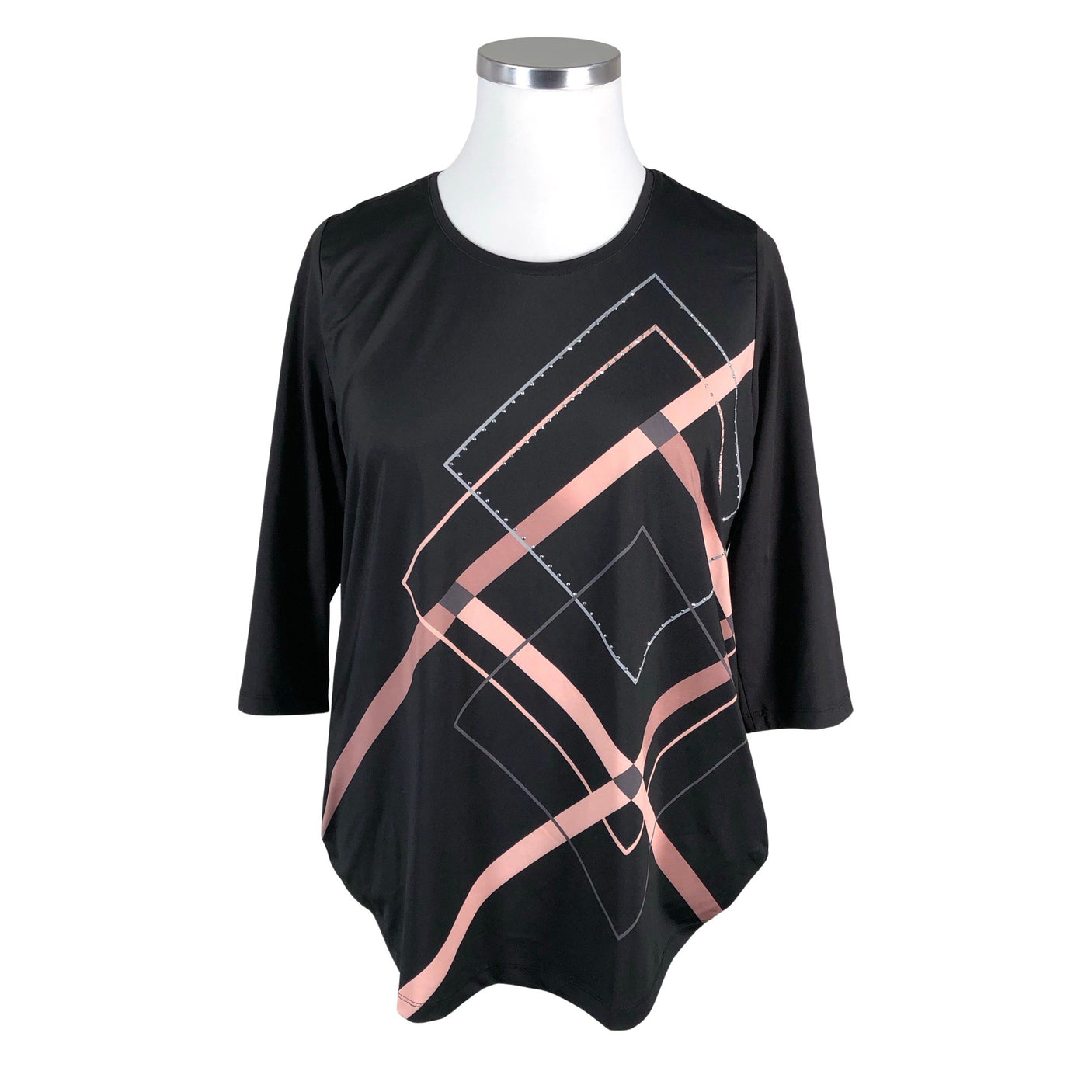 Unisex Ulla Popken - Tricot tunic, size 42 - Black (1)