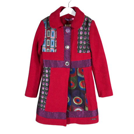 Unisex Desigual - Wool coat, size 128 - 134 - Red ()