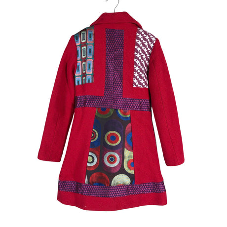 Unisex Desigual - Wool coat, size 128 - 134 - Red (2)