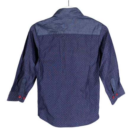 Unisex Ewald - Collared shirt, size 92 - 98 - Blue (2)