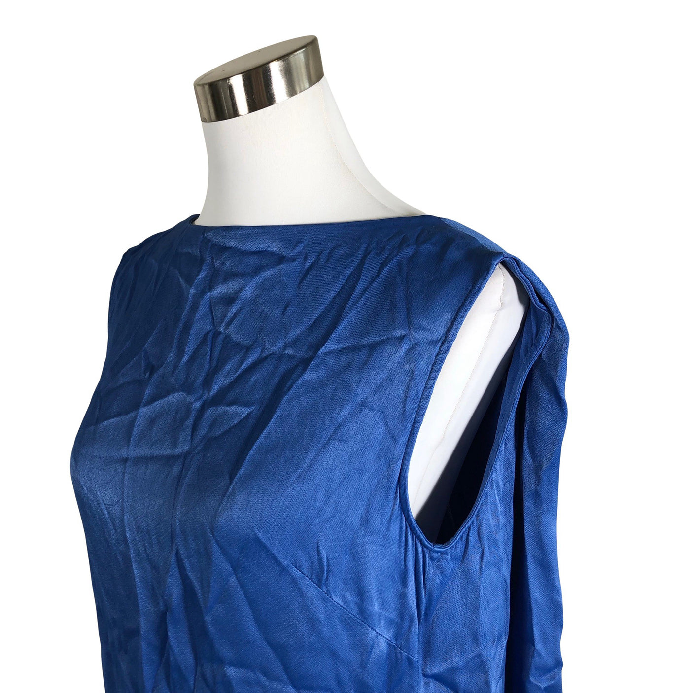 Unisex by Malene Birger - Schiffon dress, size 36 - Blue (3)