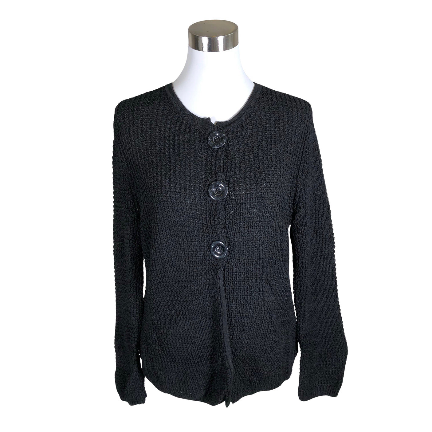Unisex August Silk - Cardigan, size 40 - Black (1)