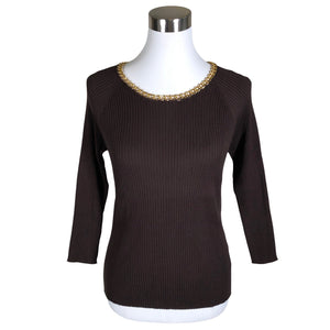 Unisex August Silk - Sweater, size 40 - Brown (1)