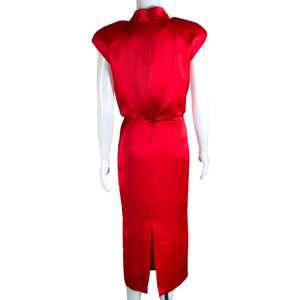 Unisex Carla Ruiz - Schiffon dress, size 34 - Red (2)