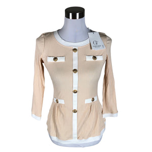 Unisex Chiara Forthi - Tricot shirt, size 38 - Beige (1)