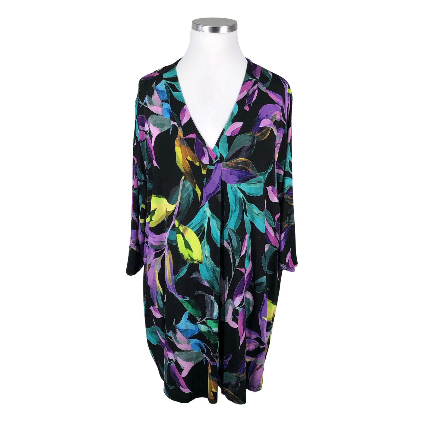 Unisex Ulla Popken - Tricot dress, size 54 - Black (1)