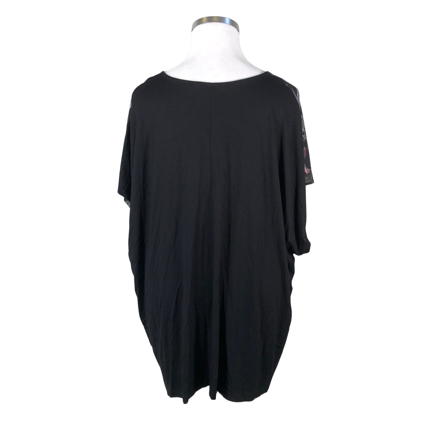 Unisex Ulla Popken - Schiffon tunic, size 54 - Black (2)
