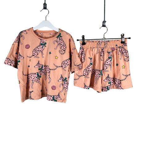 Unisex Next - Shorts and top set, size 128 - 134 - Light pink ()