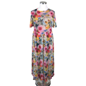 Unisex Moves - Schiffon dress, size 42 - Pink (1)