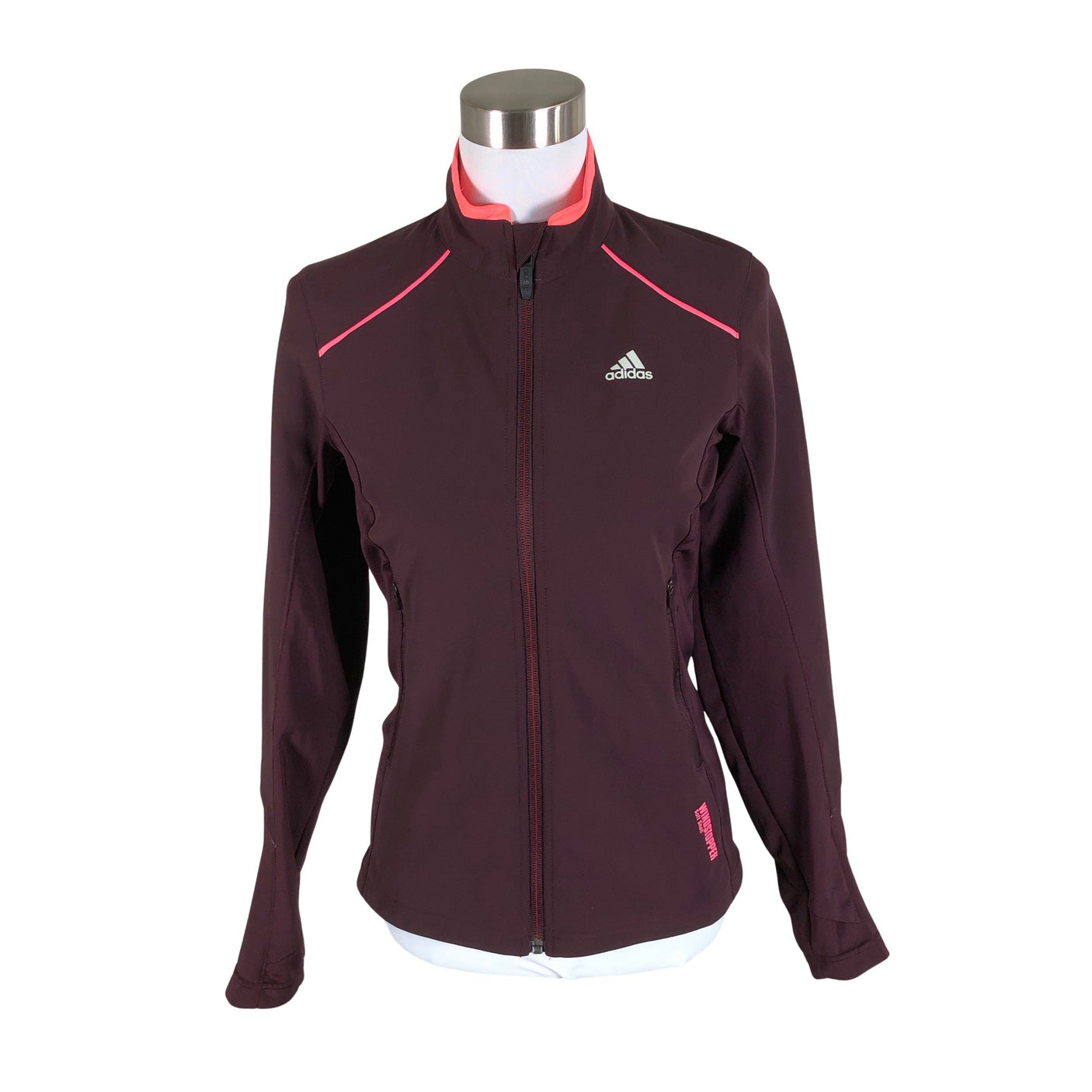 Unisex Adidas - Sports jacket, size 34 - Wine red (1)
