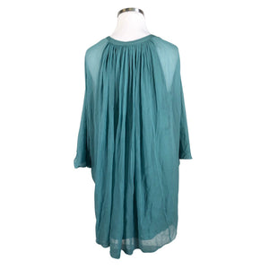 Unisex Diane von Furstenberg - Schiffon tunic, size 42 - Green (2)