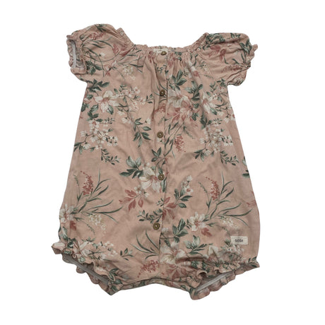 Unisex Newbie - Short overalls, size 74 - 80 - Light pink ()