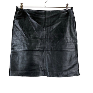 Unisex Your Face - Leather skirt, size 38 - Black (1)
