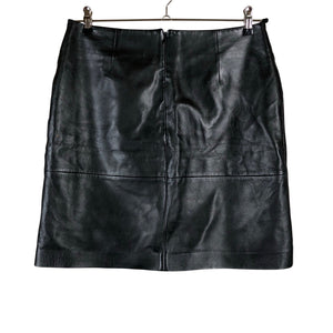 Unisex Your Face - Leather skirt, size 38 - Black (2)