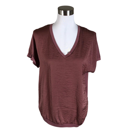 Unisex Lindex - Short-sleeved blouse, size 40 - Wine red ()