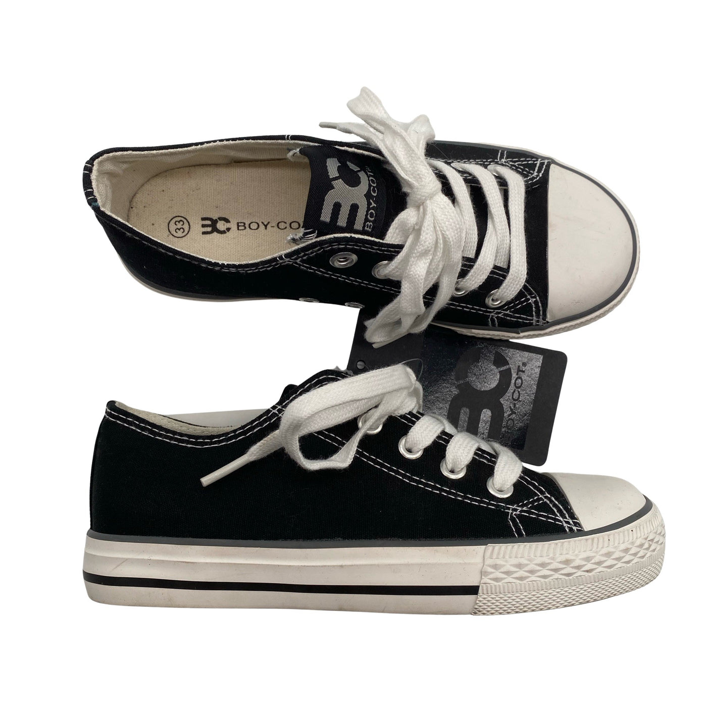 Unisex Boy-Cot - Casual sneakers, size 33 - Black (1)