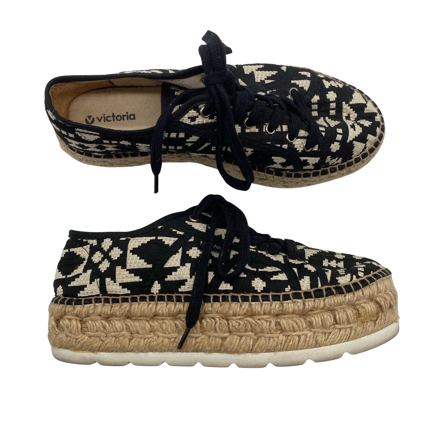 Unisex Victoria - Casual sneakers, size 37 - Black (1)