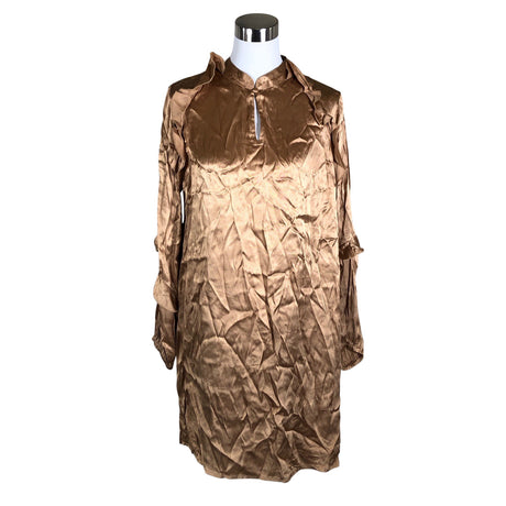 Unisex Cream - Schiffon dress, size 40 - Gold ()