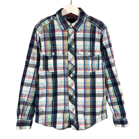 Unisex Tommy Hilfiger - Collared shirt, size 134 - 140 - Blue ()