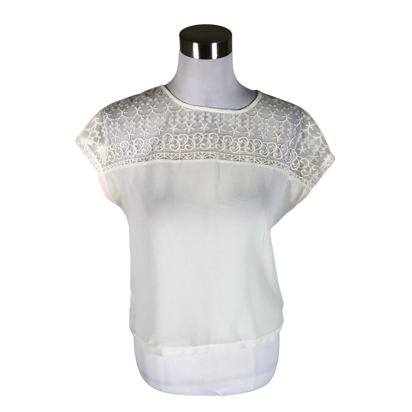Unisex Selected - Short-sleeved blouse, size 36 - White (1)