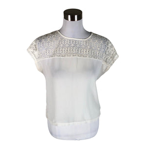 Unisex Selected - Short-sleeved blouse, size 36 - White (1)