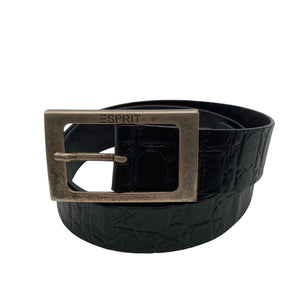 Unisex Esprit - Leather belt, size No size - Black (1)