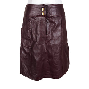 Unisex Le Pep - Leather skirt, size 38 - Wine red (1)
