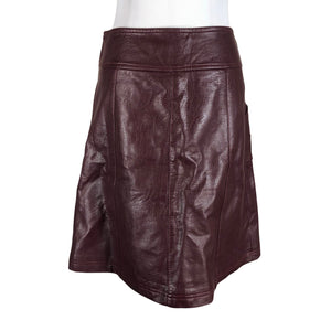 Unisex Le Pep - Leather skirt, size 38 - Wine red (2)
