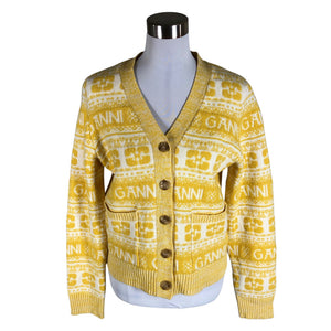 Unisex Ganni - Cardigan, size 38 - Yellow (1)