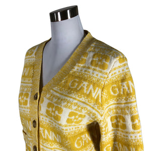 Unisex Ganni - Cardigan, size 38 - Yellow (3)